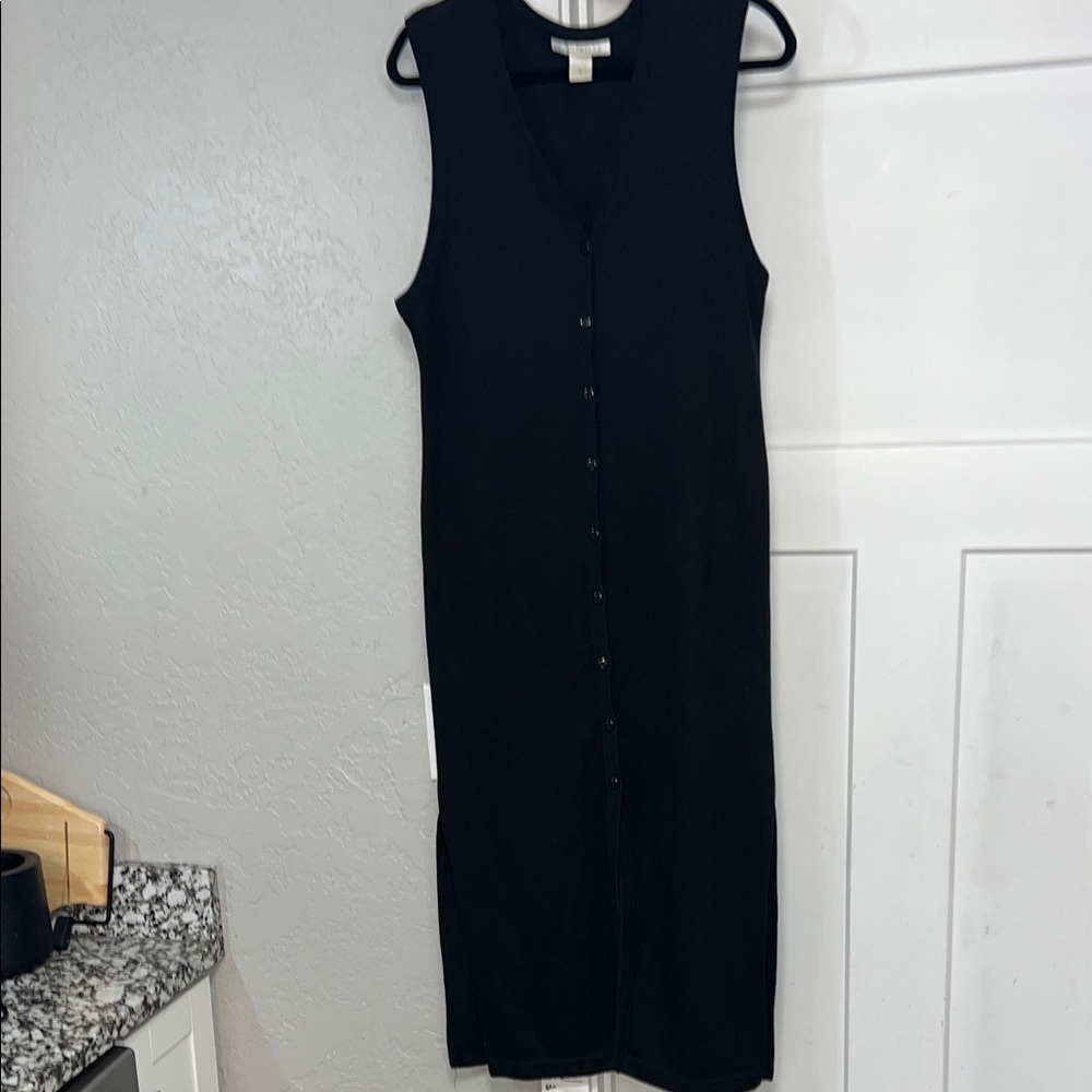 90’s VINTAGE THE LIMITED BLACK SLEEVELESS RIBBED MAXI DRESS